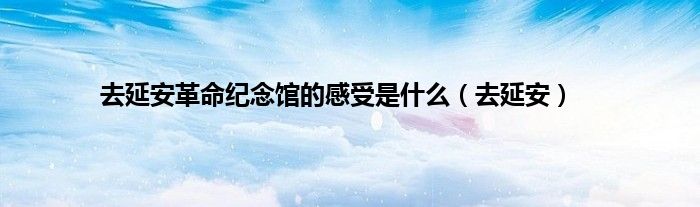 去延安革命纪念馆的感受是什么（去延安）