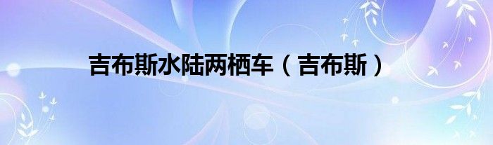 吉布斯水陆两栖车（吉布斯）