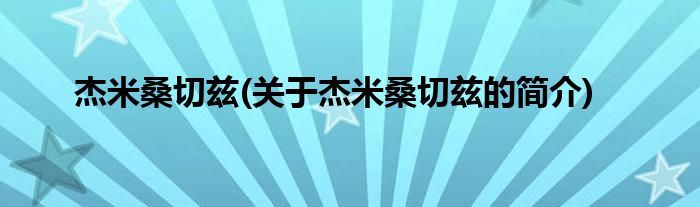 杰米桑切兹(关于杰米桑切兹的简介)